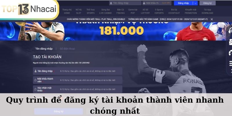 Quy trình để đăng ký tài khoản thành viên nhanh chóng nhất