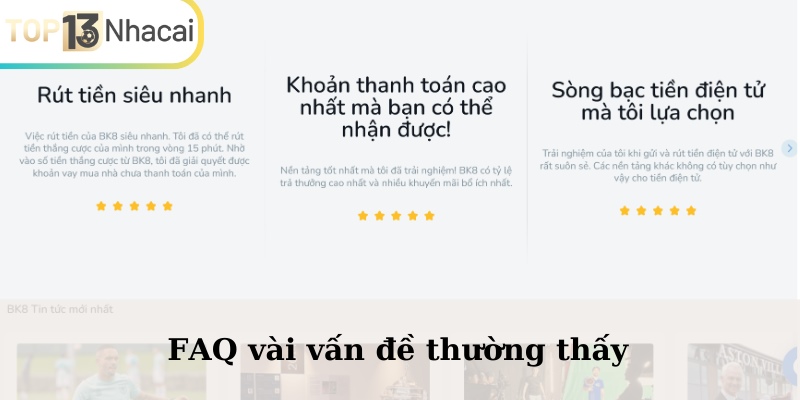 FAQ vài vấn đề thường thấy