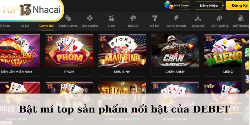 Bật mí top sản phẩm nổi bật của DEBET