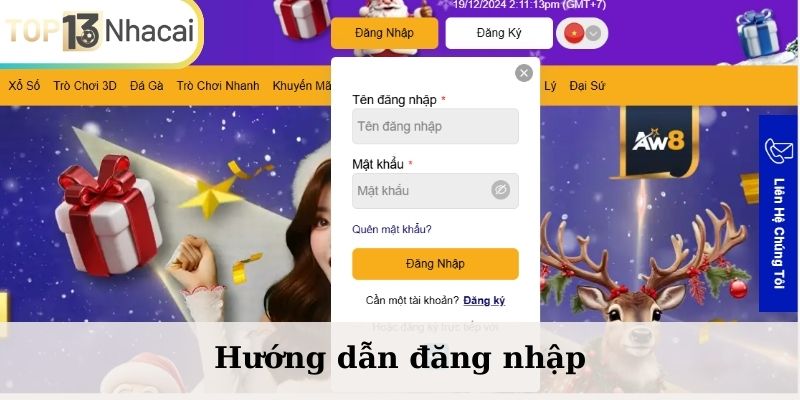 Hướng dẫn đăng nhập