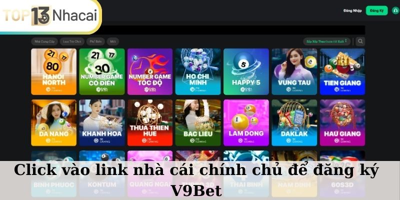 Click vào link nhà cái chính chủ để đăng ký V9Bet