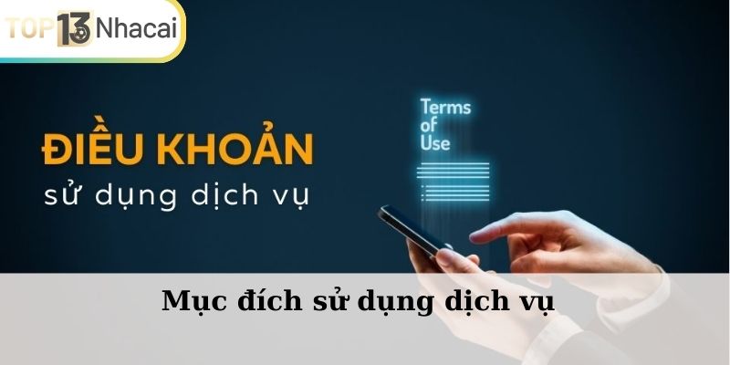 Mục đích sử dụng dịch vụ