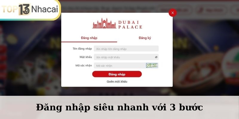 Đăng nhập siêu nhanh với 3 bước