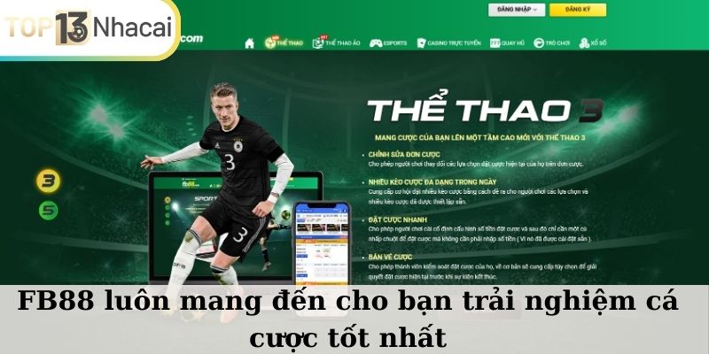 FB88 luôn mang đến cho bạn trải nghiệm cá cược tốt nhất