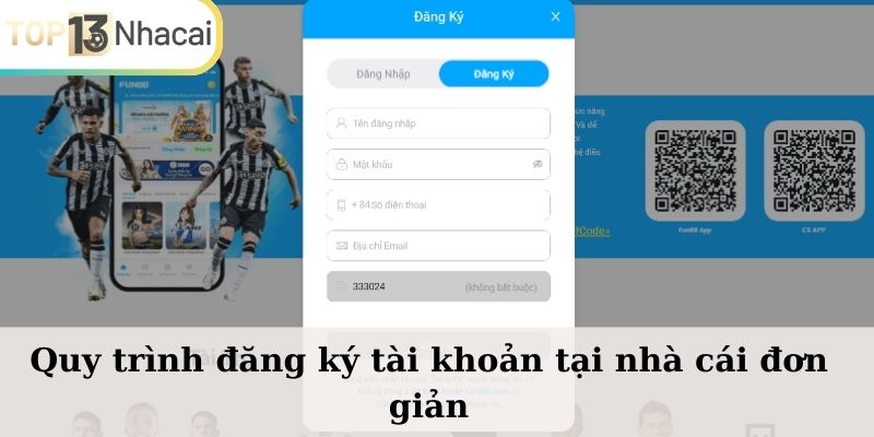 Quy trình đăng ký tài khoản tại nhà cái đơn giản