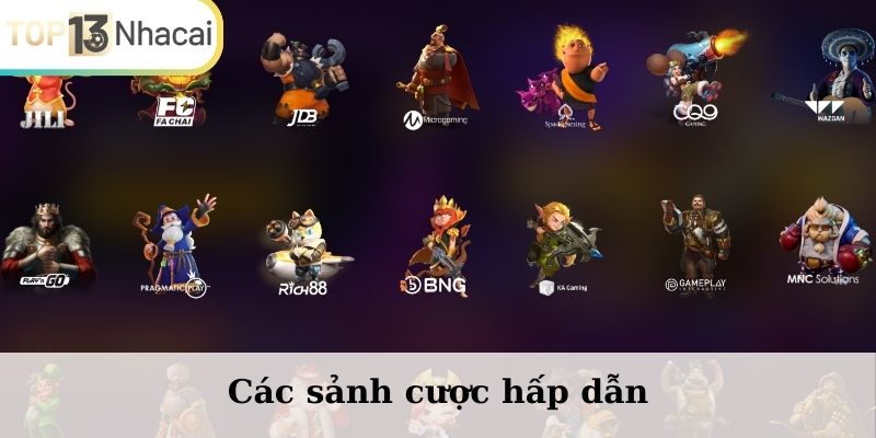 Các sảnh cược hấp dẫn