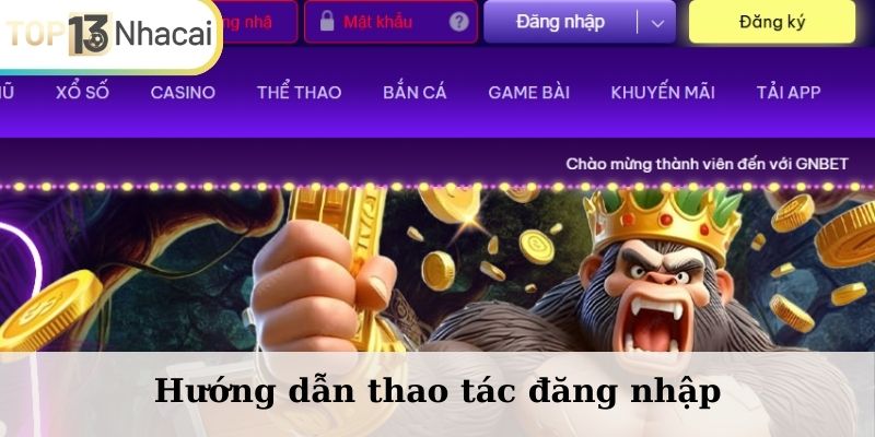 Hướng dẫn thao tác đăng nhập