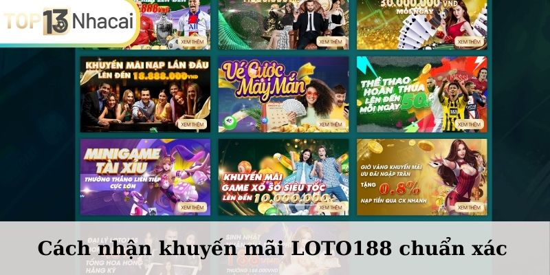 Cách nhận khuyến mãi LOTO188 chuẩn xác