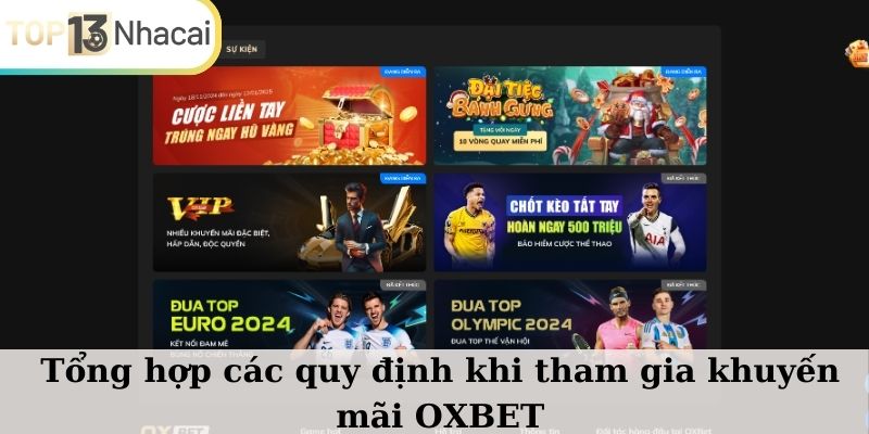 Tổng hợp các quy định khi tham gia khuyến mãi OXBET