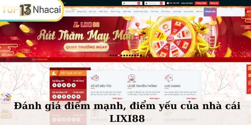 Phân tích điểm mạnh và hạn chế của Lixi88