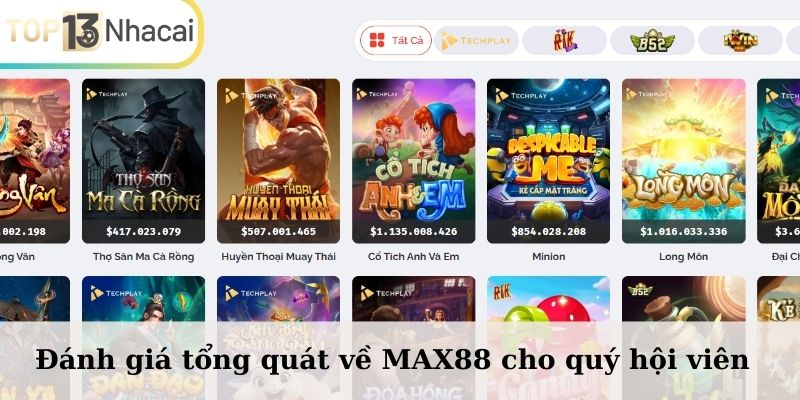 Đánh giá tổng quát về MAX88 cho quý hội viên