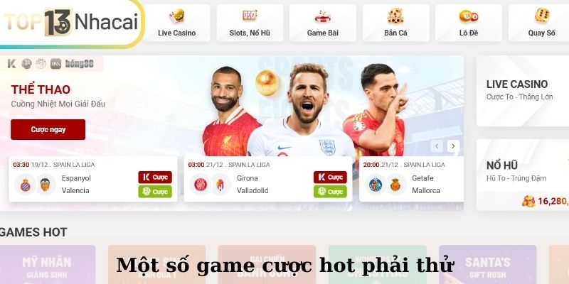 Một số game cược hot phải thử