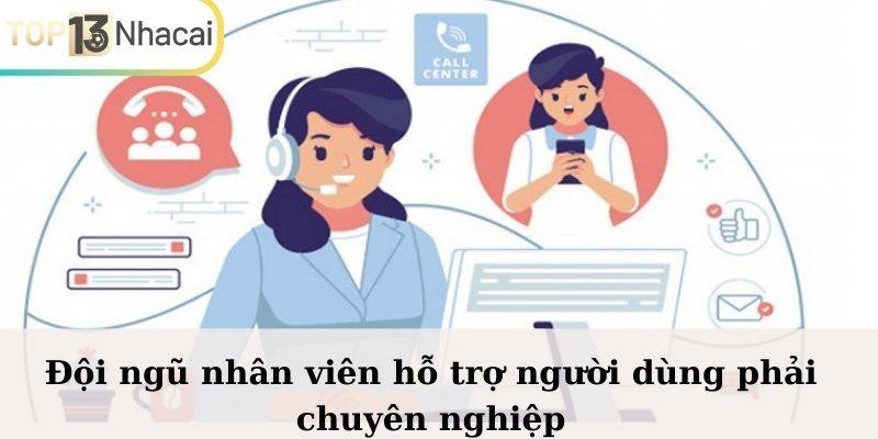 Đội ngũ nhân viên hỗ trợ người dùng cần phải chuyên nghiệp