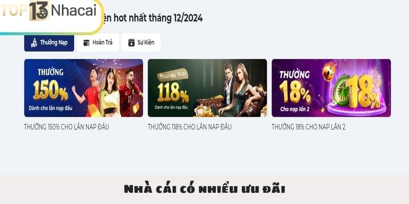 Ưu đãi giá trị từ trang cược