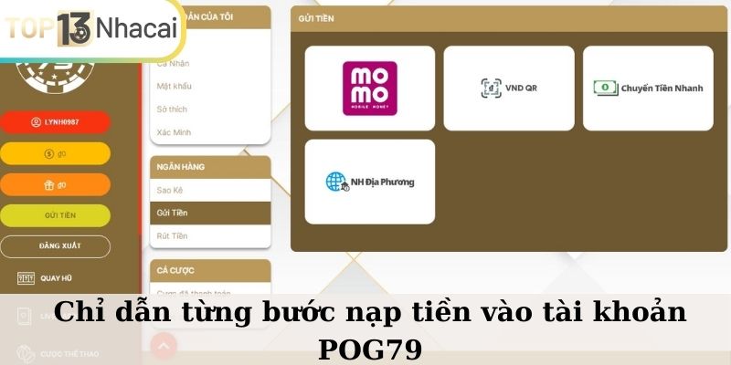 Thủ tục nạp tiền an toàn trong 3 bước