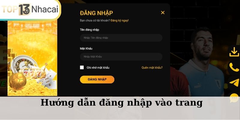 Hướng dẫn đăng nhập vào trang