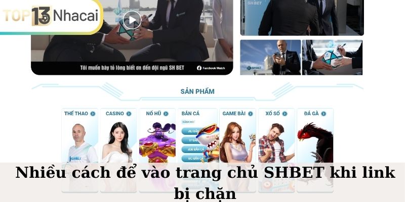 Nhiều cách để vào trang chủ SHBET khi link bị chặn