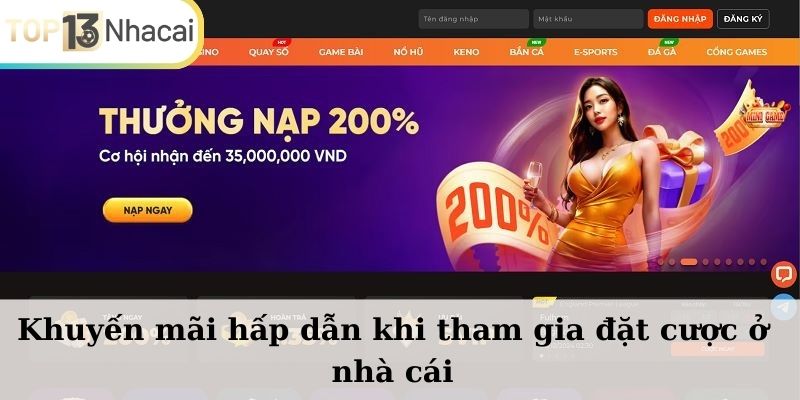 Khuyến mãi hấp dẫn khi tham gia đặt cược ở nhà cái