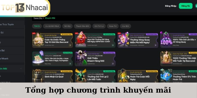 Tổng hợp chương trình khuyến mãi