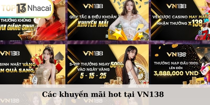 Các khuyến mãi hot tại VN138